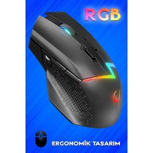 Rampage Drop M3 Rgb Şarjlı Kablosuz / Kablolu / Wireless 10000DPI 10D Profesyonel Gaming Oyuncu Mouse