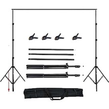 Fototek Backdrop Fon Standı Stüdyo Stand Kit Taşıma Çantalı Set 2,5 x 3 m