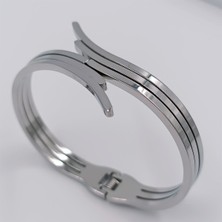 Hena Çelik Silver Kuğu Model Kelepçe