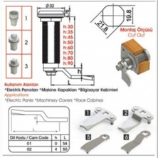 Sermak Sermak Yaylı Pano Kilidi 60 mm Gri