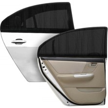 Desingonb Skoda Fabia 2007-2014  Uyumlu 2 Adet Oto Yan Cam Güneşliği, Arka Cam Güneşliği/perde
