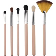 Mirror 6 Adet Paket Yumuşak Makyaj Kozmetik Güzellik Fırçaları Kit Göz Farı Eyeliner Dumanlı Göz Gölgelendirme Temel Dudak Fırçaları Set (Yurt Dışından)