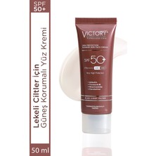 Victory Leke Karşıtı SPF50+ Yüz Güneş Kremi (Mavi Işık Filtreli) - Günlük Kullanım 50 ml