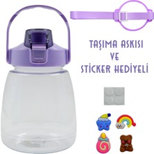 Bottle Boss Taşıma Askılı Pipetli Şeffaf Matara 1200 ml