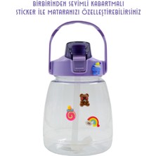 Bottle Boss Taşıma Askılı Pipetli Şeffaf Matara 1200 ml