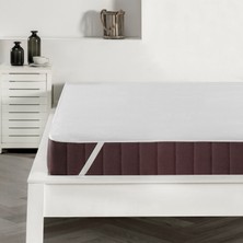 Herakleia Home Herakleıa Home micro 4 Köşe Lastikli Sıvı Geçirmez Beyaz Yatak Koruyucu Alez 