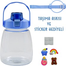 Bottle Boss Taşıma Askılı Pipetli Şeffaf Matara 1200 ml