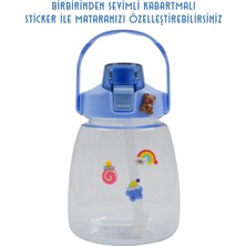 Bottle Boss Taşıma Askılı Pipetli Şeffaf Matara 1200 ml