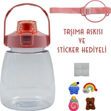 Bottle Boss Taşıma Askılı Pipetli Şeffaf Matara 1200 ml