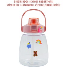 Bottle Boss Taşıma Askılı Pipetli Şeffaf Matara 1200 ml