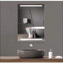 Buğusan 60X80 cm Buğu Çözücülü Kumlamalı Banyo Aynası