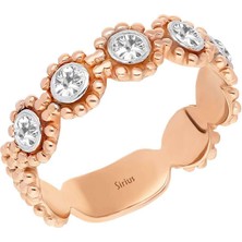 Sirius Pırlanta G Renk 0,35 Karat 5 Taşlı Pırlanta Vintage Yüzük  0423R0142