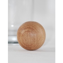 Üçer Ahşap Ahşap Top Kapak Küre Top Kapak Karaf ve Kavanoz Kapağı 6 cm 3 Adet