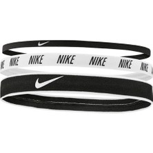 Nike Mixed Width Elastik Saç Bandı 3 Lü Paket Erkekler İçin Siyah Naylon ve Spandex Malzeme