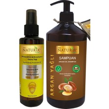 Naturix Bronzlaştırıcı Spf 30 Portakal Yağlı Güneş Yağı 200 ml + Bitkisel Argan Yağlı Şampuan 600 ml