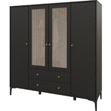 Venatto Trio Xl Hasırlı Blackdolap