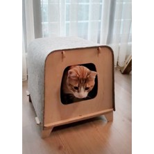 Tufetto Neko Ahşap Kedi Evi