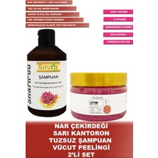 Naturix Nar Çekirdeği Sarı Kantaron Şampuan Kepek Hassas Saç Derisi Şampuan 250ML + Lifting Body Scrub 250ML