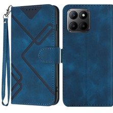 Zsunsky Shop Honor 70 Lite Için Çizgi Desenli Pu Kılıf (Yurt Dışından)