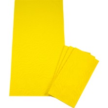 Textile Colors Zebbra Desenli 4'lü Havlu Seti 50 x 100 cm Sarı 100 % Pamuk