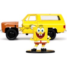 Jada Toys 1980 Chevy K5 Blazer Aracı ve Sponge Bob Figür, 13.5 Cm, Serbest Tekerlekli