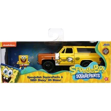 Jada Toys 1980 Chevy K5 Blazer Aracı ve Sponge Bob Figür, 13.5 Cm, Serbest Tekerlekli