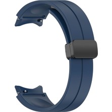 AktarMobile Samsung Galaxy Watch 4 Classic 42 46 mm Silikon Kordon Magnetik D Tokalı Spor Kayış Mıknatıslı Toka