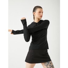 Koton Koşu Sweatshirt Kapüşonlu Dar Kesim