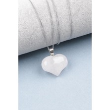 Maranki Kristal Kuvars Kalp Kolye Ucu