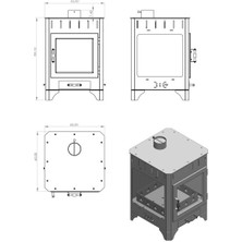 Hot Bbaq Hot Rectangle Three Glass Camlı Şömine