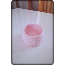 N Noxxo Dekoratif Beton Mumluk Pembe Tealight Şamdan Mum Dahil Değil