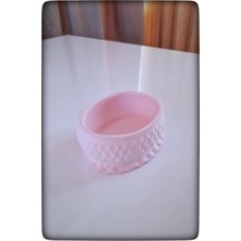 N Noxxo Dekoratif Beton Mumluk Pembe Tealight Şamdan Mum Dahil Değil