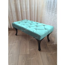AldaGelsin 100 cm Kapitoneli Ayak Ucu Kapı Önü Antre Bench Puf Siyah Ayak