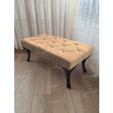 AldaGelsin 100 cm Kapitoneli Ayak Ucu Kapı Önü Antre Bench Puf Siyah Ayak