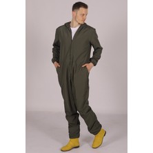 Pratik Medikal Yeşil Işçi Tulumu Balıkçı Çiftçi Bahçıvan Kuaför Laboratuvar Sıvı Geçirmez Terletmez Kumaş Unisex