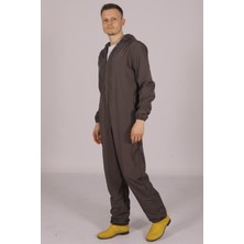 Pratik Medikal Gri Işçi Tulumu Balıkçı Çiftçi Bahçıvan Kuaför Laboratuvar Sıvı Geçirmez Terletmez Kumaş Unisex