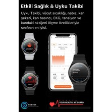 Noriyen Full Hd 3 Kordonlu Porsche Gt3 Max Premium Spor Sağlık Sensörlü Watch Ios Android Uyumlu Akıllı Saat Nabız Tansiyon Ölçer Smart Gri Akıllı Saat