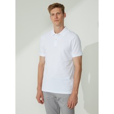 Altınyıldız Classics Polo Yaka Beyaz Erkek T-Shirt 4A9000000001