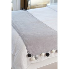 Wellsoftline Softline Wellsoft Ponponlu Atkı /Şal/Etol /Yatak Runner