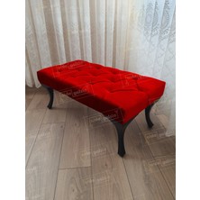 AldaGelsin 90 cm Kapitoneli Ayak Ucu Kapı Önü Antre Bench Puf Siyah Ayak