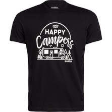 Evolite Happy Campers T-shirt-Siyah