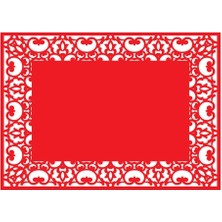 Artikel Kırmızı Keçe Amerikan Servisi, Supla 6'lı Servis Takım -455