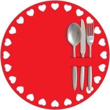 Artikel Kırmızı Keçe Amerikan Servisi, Supla 6'lı Servis Takım -432