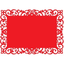 Artikel Kırmızı Keçe Amerikan Servisi, Supla 6'lı Servis Takım -456