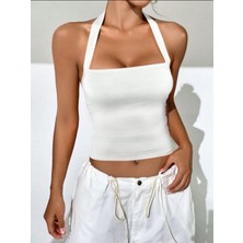 Quella Atelier Boyundan Geçirmeli Crop Bluz