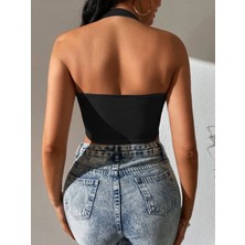 Quella Atelier Boyundan Geçirmeli Crop Bluz