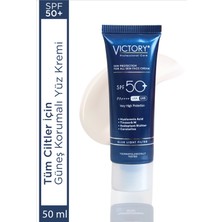 Victory Tüm Ciltler Spf 50+ Yüz Güneş Kremi (Mavi Işık Filtreli) - Günlük Kullanım 50 ml