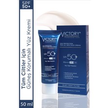 Victory Tüm Ciltler Spf 50+ Yüz Güneş Kremi (Mavi Işık Filtreli) - Günlük Kullanım 50 ml