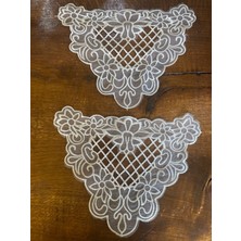 Gönülden Tasarım 24X31 cm Ikili Nakış Işleme Aplike Üçgen Dikiş Hobi Aksesuarı