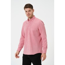 Erkek Narçiçeği Oxford Regular Fit Düz Uzun Kol Gömlek